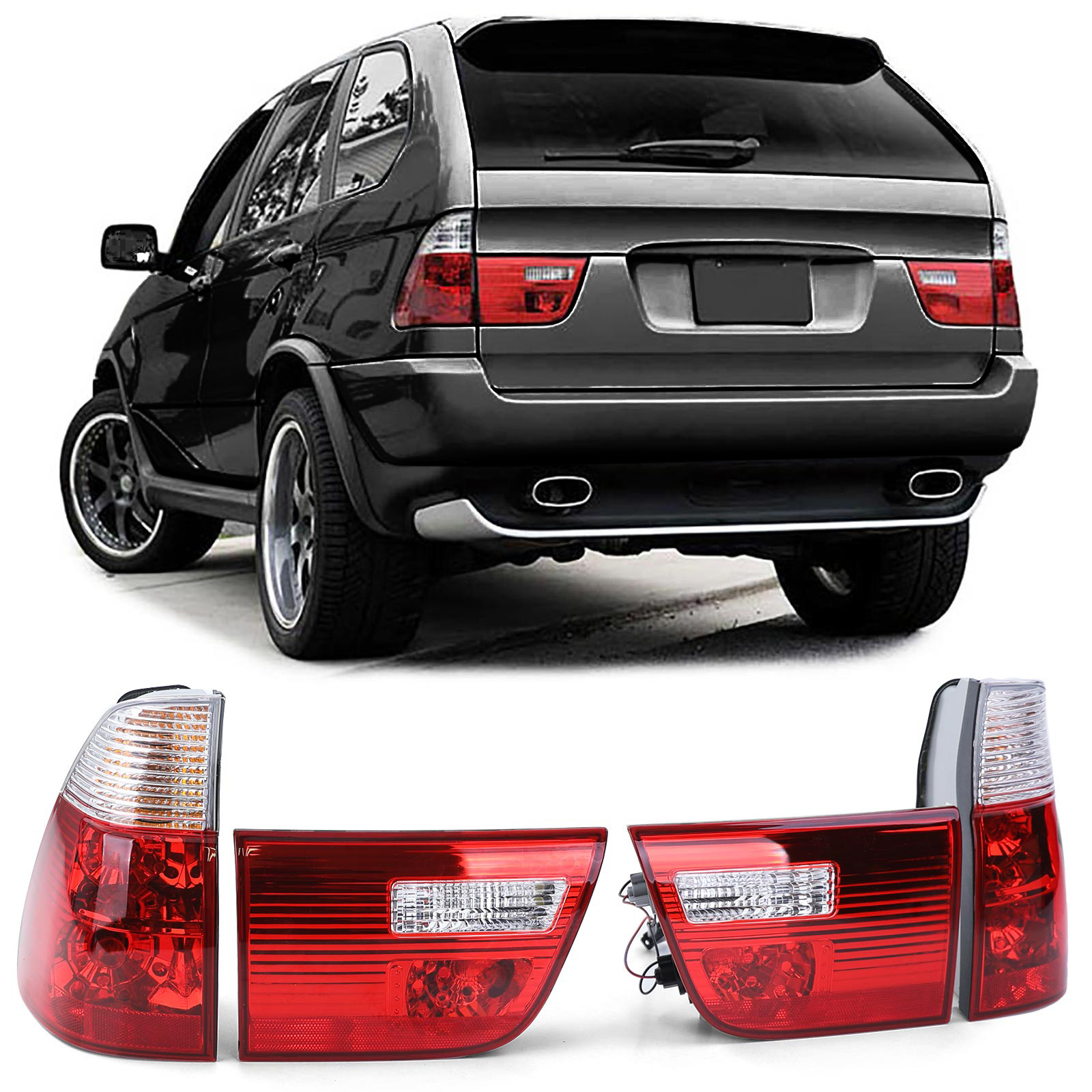Helder kristal Achterlichten voor BMW X5 E53 99-03