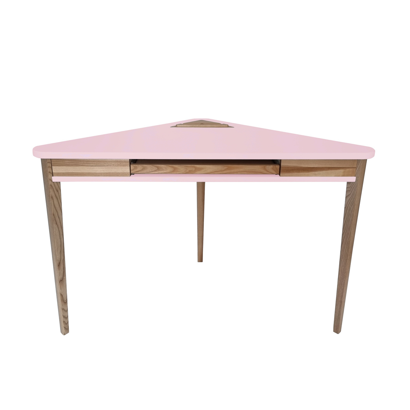 Ashme Hoekbureau in Roze | 114 cm x 61 cm x 75 cm | Essenhout & MDF | FSC gecertificeerd