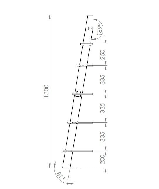Ashme Ladderplank | Munt | Essenhout & MDF | FSC Certified