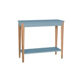 Ashme Consoletafel - Essenhout & MDF - Zacht Blauw - FSCMIX Gecertificeerd