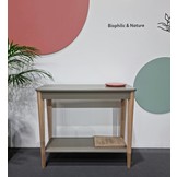 Ashme Consoletafel - Essenhout & MDF - Zacht Blauw - FSCMIX Gecertificeerd