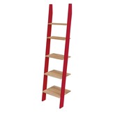 Ashme 5-planken ladderplank in zuiver rood - 45x35x180cm