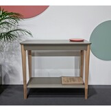 Ashme Consoletafel 85x35x74 cm | Essenhout & MDF | Beverbruin halfmat