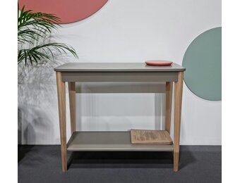 Ashme Consoletafel 85x35x74 cm | Essenhout & MDF | Beverbruin halfmat