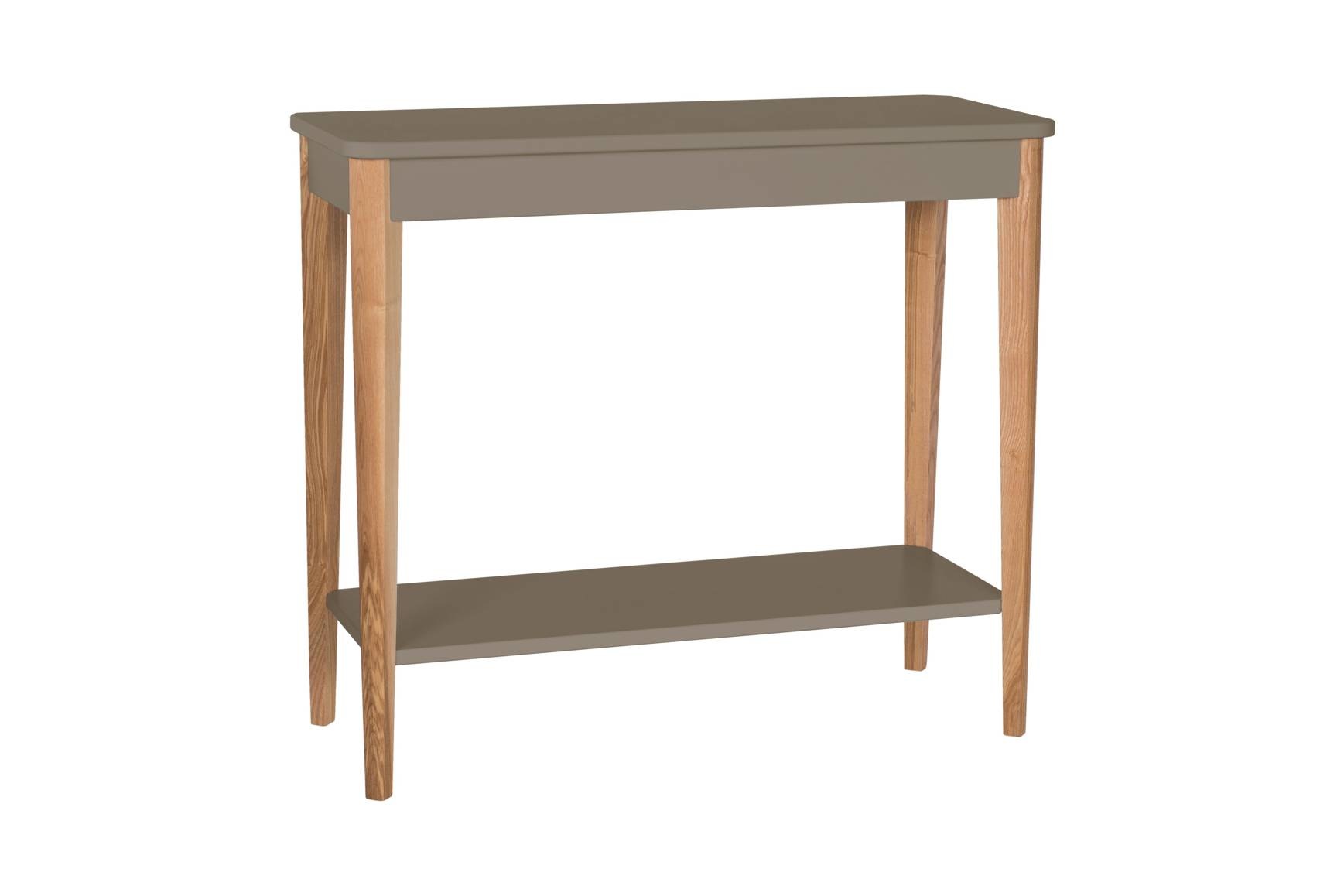 Ashme Consoletafel 85x35x74 cm | Essenhout & MDF | Beverbruin halfmat