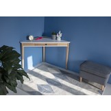 Ashme Hoekbureau 114x61x75 cm marineblauw essenhout & gelamineerd MDF - FSC gecertificeerd (1 lade)