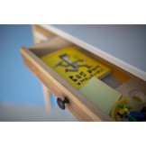 Ashme Hoekbureau 114x61x75 cm marineblauw essenhout & gelamineerd MDF - FSC gecertificeerd (1 lade)