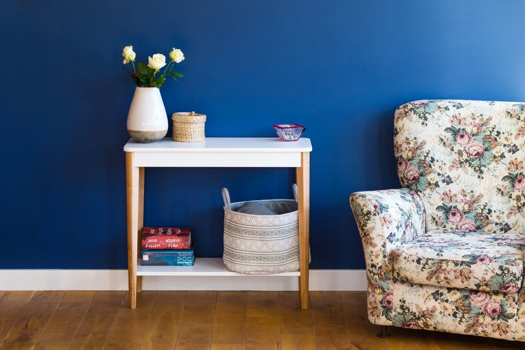 Ashme Consoletafel - Marineblauw Essenhout & MDF | FSC Gecertificeerd