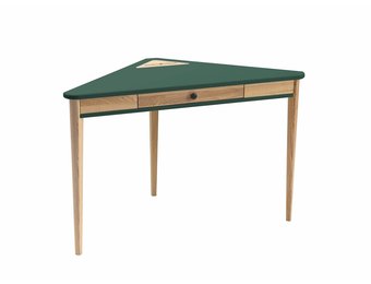 Ashme Hoekbureau - Zeegroen Essenhout & MDF- 114x61x75 cm - FSC gecertificeerd.