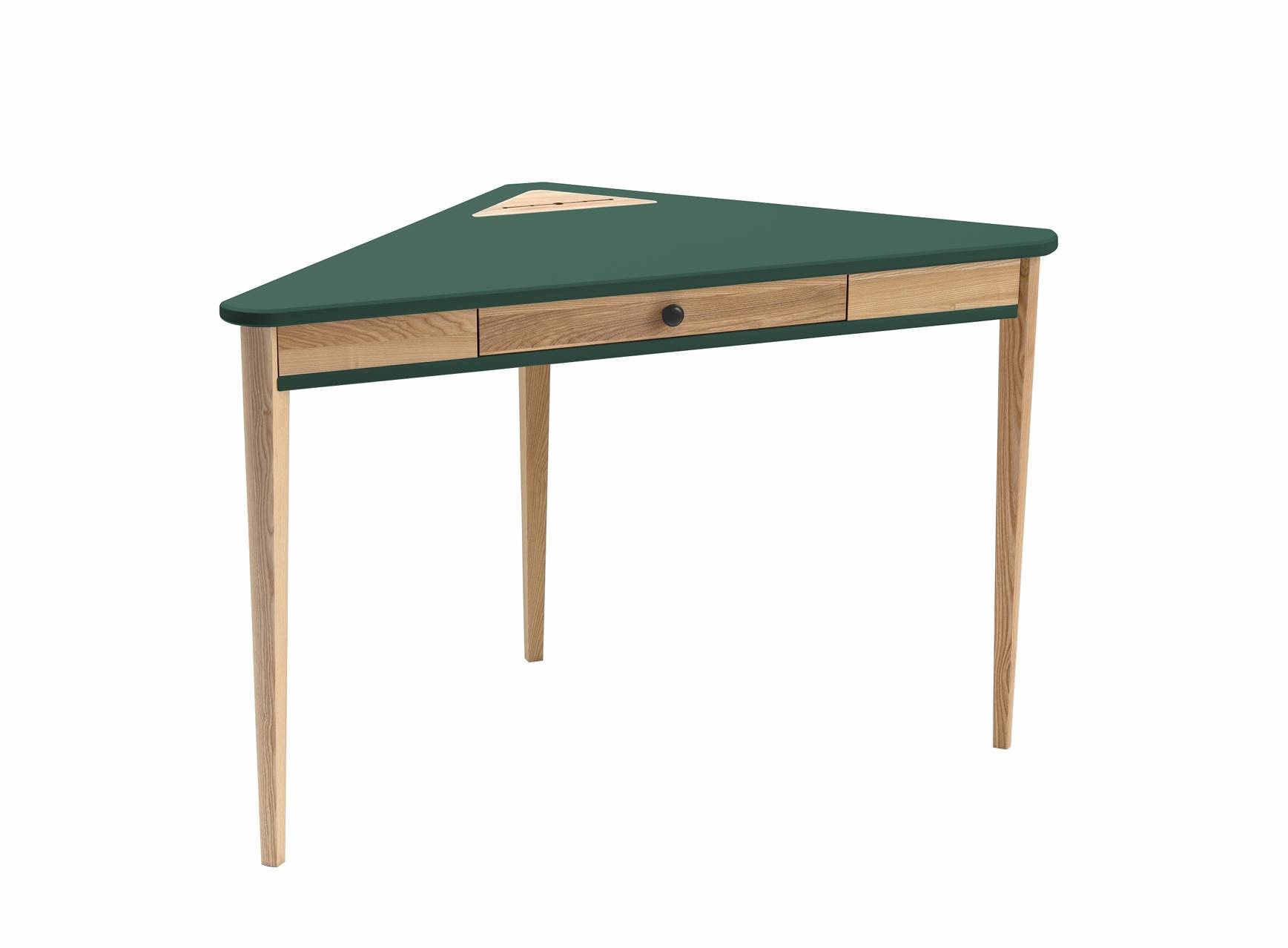 Ashme Hoekbureau - Zeegroen Essenhout & MDF- 114x61x75 cm - FSC gecertificeerd.