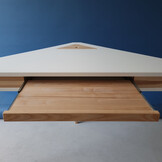 Ashme hoekbureau - Bruin Beige - Toetsenbordlade - FSC gecertificeerd