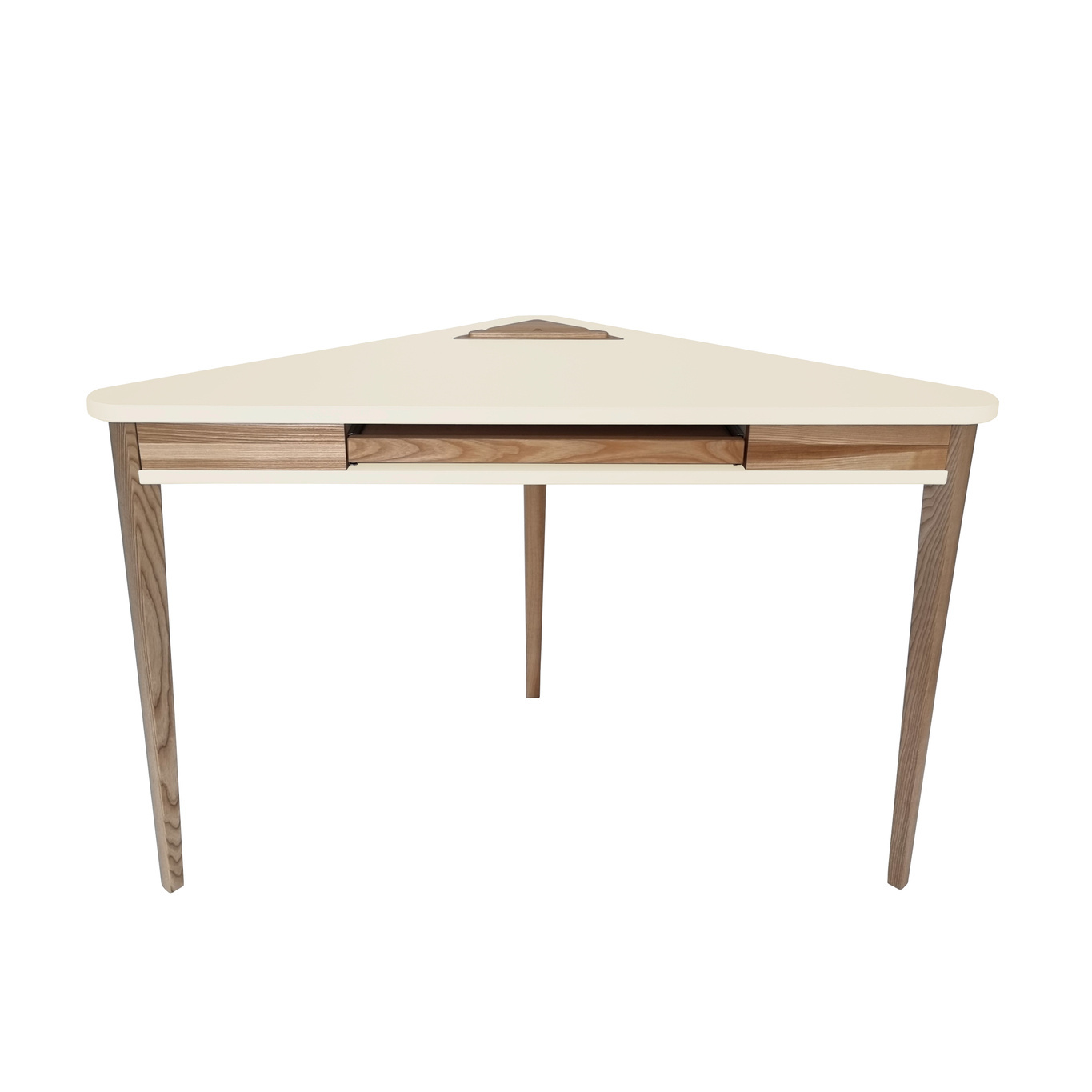 Ashme Hoekbureau | Krijtwit | Toetsenbordlade | 114 x 61 cm | FSC gecertificeerd