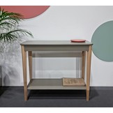 Ashme Consoletafel | Essenhout & gelakt MDF | 85x35x74 cm