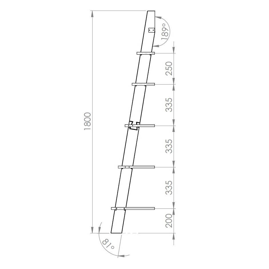 Ashme Ladderplank | 5 planken | Antiek Roze | FSC-gecertificeerd