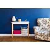 Ashme Consoletafel - Petrolblauw 85x35x74cm - Essenhout & gelamineerd gelakt MDF - FSC100% & FSCMIX