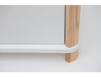 Ashme Bureaukast in Saliegroen | 42x42x48 cm | MDF, Essenhout | FSC gecertificeerd