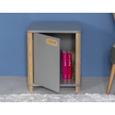 Ashme Bureaukast in Saliegroen | 42x42x48 cm | MDF, Essenhout | FSC gecertificeerd