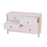 Ashme Pink 6-Drawer Chest | 70x114x45cm | FSC Certified