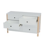 Ashme ladekast - lichtgrijs, 6 lades, 70x114x45cm, Essenhout & MDF, FSC-gecertificeerd