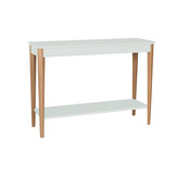 Ashme Essenhouten Consoletafel | Breedte 105cm x Diepte 35cm x Hoogte 74cm | Halfmat met Vluchtige Munt Kleur | FSCMIX Gecertificeerd