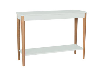 Ashme Essenhouten Consoletafel | Breedte 105cm x Diepte 35cm x Hoogte 74cm | Halfmat met Vluchtige Munt Kleur | FSCMIX Gecertificeerd