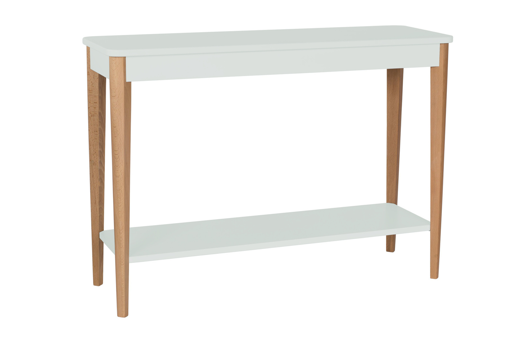 Ashme Essenhouten Consoletafel | Breedte 105cm x Diepte 35cm x Hoogte 74cm | Halfmat met Vluchtige Munt Kleur | FSCMIX Gecertificeerd