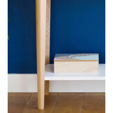 Ashme Essenhouten Consoletafel | Breedte 105cm x Diepte 35cm x Hoogte 74cm | Halfmat met Vluchtige Munt Kleur | FSCMIX Gecertificeerd