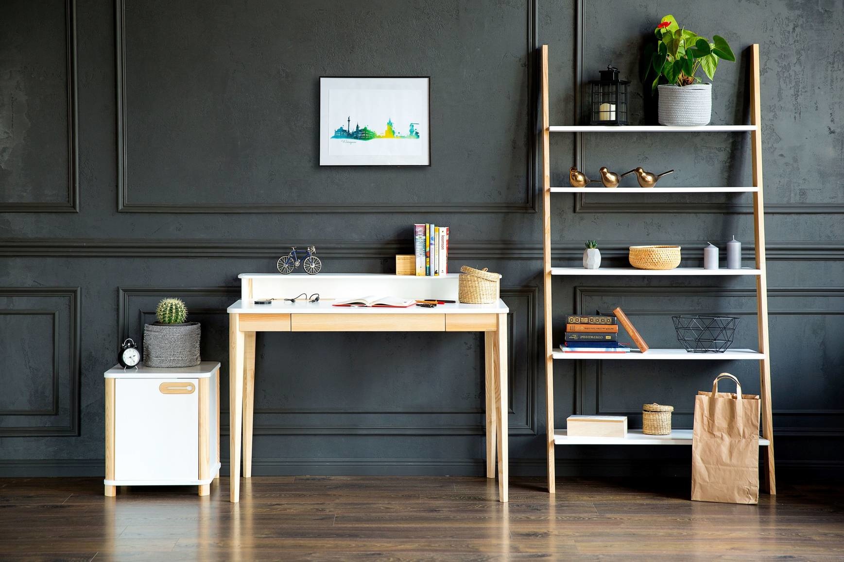 Ashme Ladderplank - Grafiet - 5 Planken - 85 cm breed