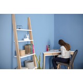 Ashme Hoekbureau - Essenhout & MDF - Zacht Blauw - 85cm Lengte - FSC Gecertificeerd