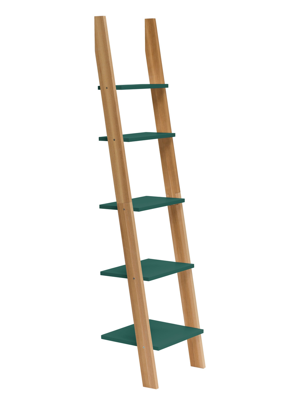 Ashme Ladderplank | Zeegroen | 5 planken | 180x45x35 cm | Essenhout & gelamineerd MDF