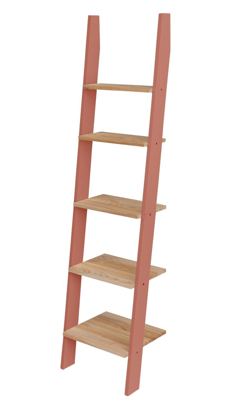 Ashme Ladderplank, Antiek Roze, 180cm Hoog, 5 Planken | FSC100% en FSCMIX Gecertificeerd