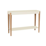 Ashme Consoletafel | 105cm breed | Krijtwit | Essenhout & gelamineerd MDF | FSCMIX gecertificeerd.