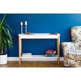 Ashme Consoletafel | 105cm breed | Krijtwit | Essenhout & gelamineerd MDF | FSCMIX gecertificeerd.