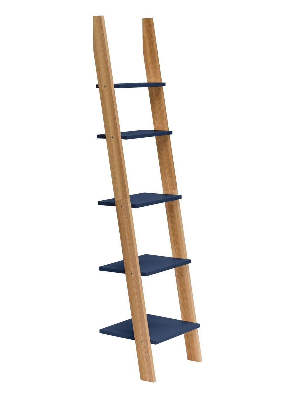 Ashme Ladderplank | 5 Planken, 180 cm Hoogte | Marineblauw Essenhout & MDF