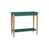 Ashme Consoletafel in Zeegroen | 85x35x74cm | Essenhout & gelamineerd MDF | FSCMIX