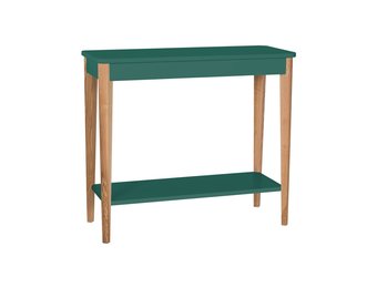 Ashme Consoletafel in Zeegroen | 85x35x74cm | Essenhout & gelamineerd MDF | FSCMIX