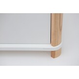 Ashme Bureaukast, Rood gelamineerd MDF & Essenhout, FSC Gecertificeerd