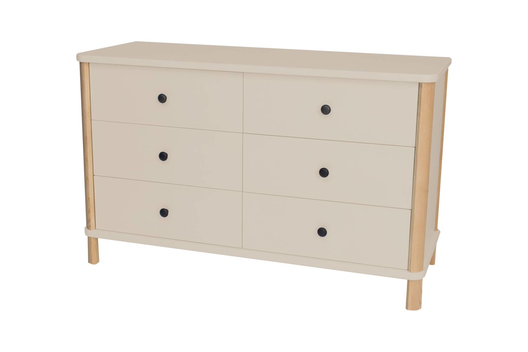 Ashme ladekast - Essenhout & MDF - 6 lades - halfmat afgewerkt - FSC gecertificeerd.