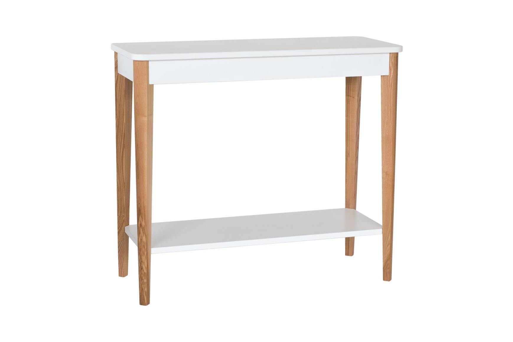 Ashme Consoletafel | 85x35x74 cm | Wit | Essenhout & MDF | FSC Gecertificeerd