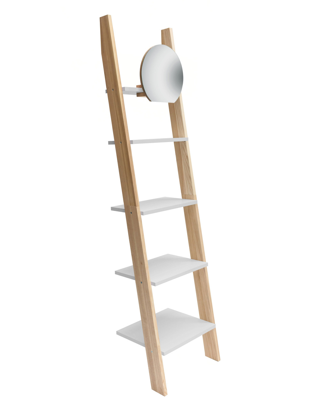 Ashme ladderplank 180cm - Essenhout & MDF - Lichtgrijs | FSC gecertificeerd