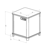 Ashme bureaukast<br />
 | Beverbruin | 42 CM diep | FSC gecertificeerd