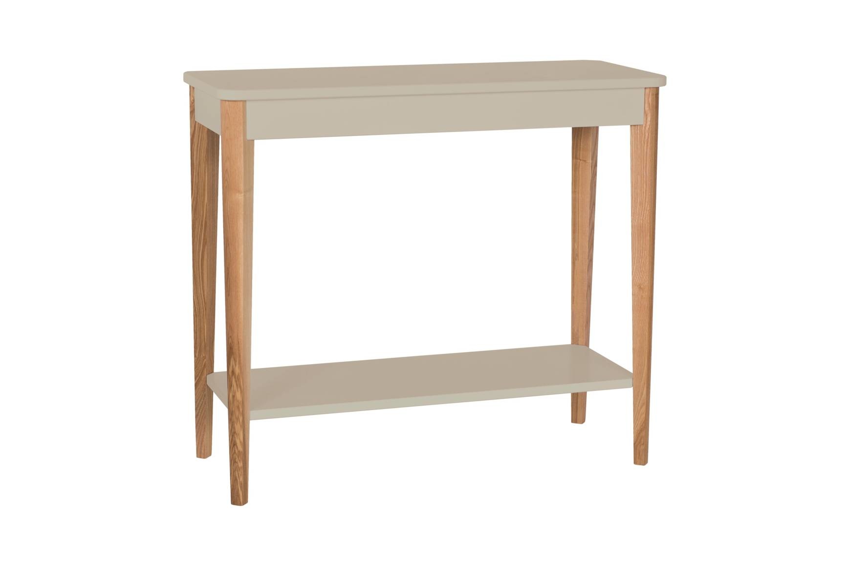Ashme Consoletafel - Krijtwit - Essenhout & gelamineerd MDF - 85x35x74 cm