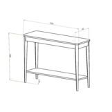 Ashme Consoletafel | Donkergrijs | Essenhout & gelamineerd MDF | FSC-gecertificeerd