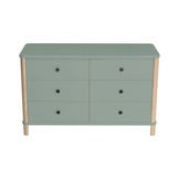 Ashme Ladekast in Saliegroen | 6 Lades | Essenhout & MDF | FSC-gecertificeerd