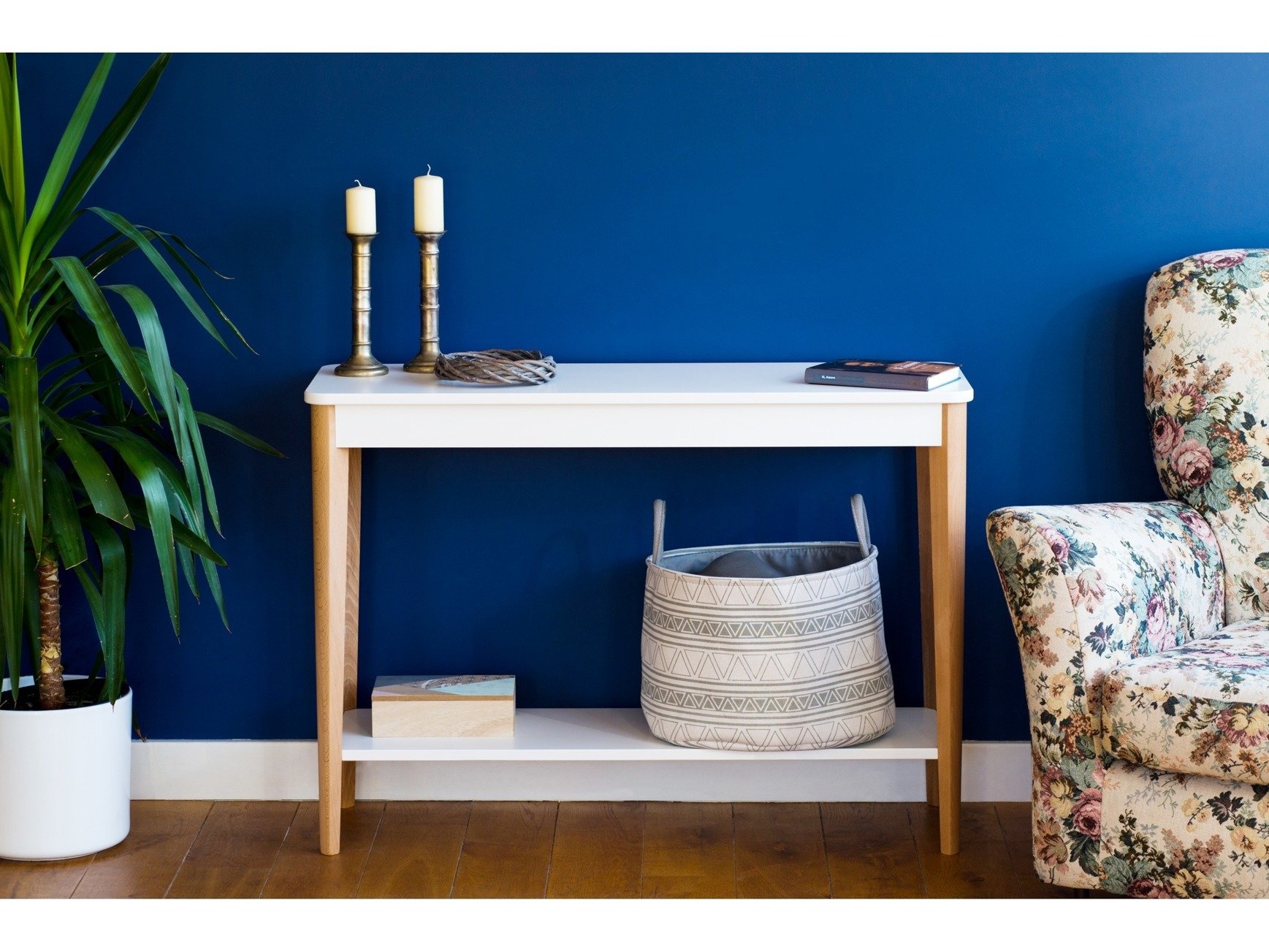 Ashme consoletafel 105x35x74cm in betongrijs - FSC gecertificeerd