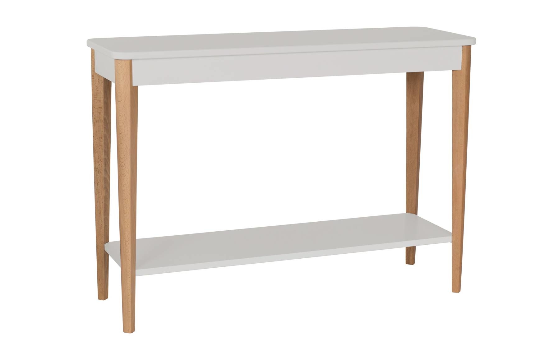 Ashme consoletafel | 105x35x74 cm | lichtgrijs | Essenhout & MDF | FSC-gecertificeerd
