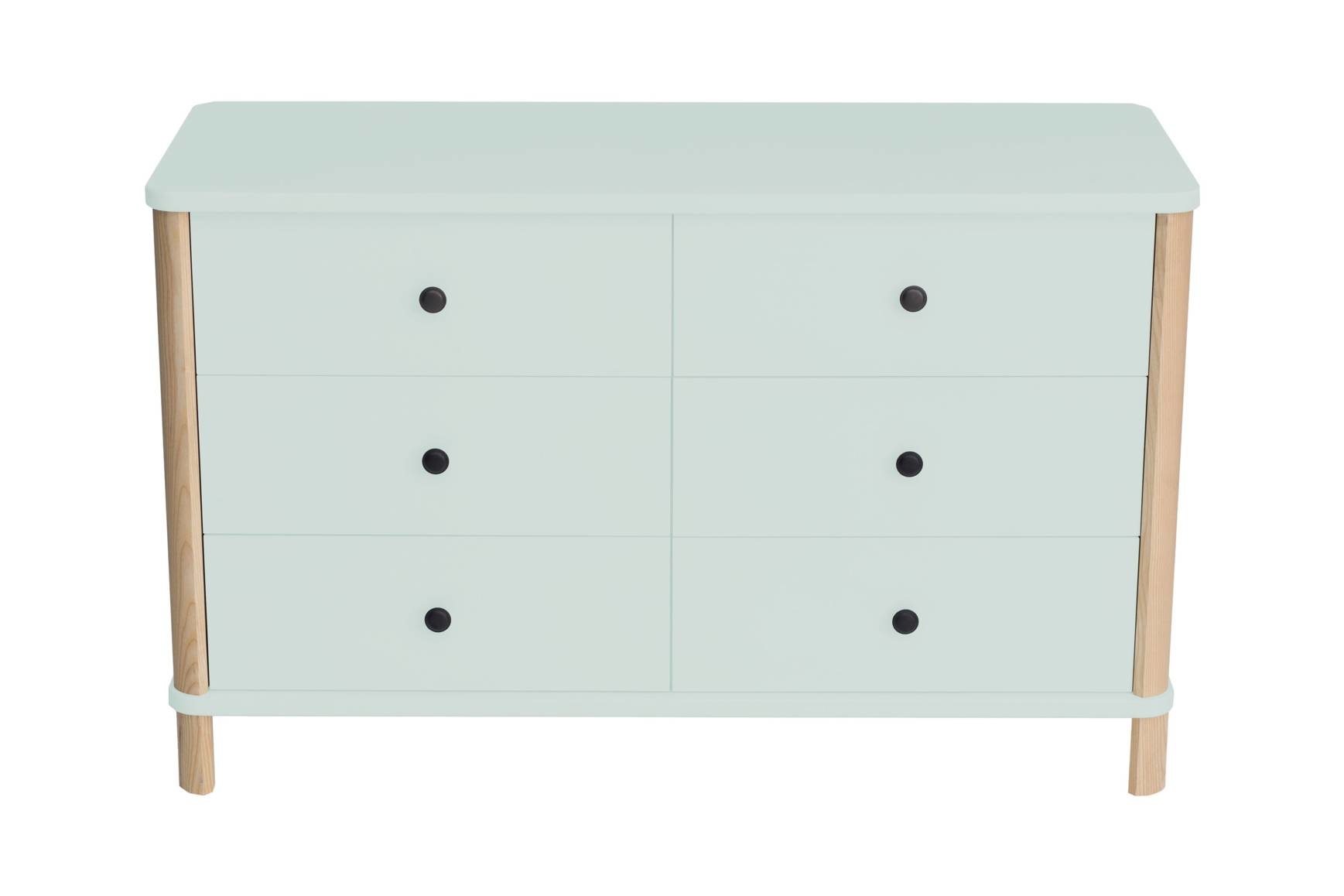 Ashme Ladekast in Vluchtige Munt | 6 Lades | Essenhout & MDF | 70x114x45cm