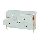 Ashme Ladekast in Vluchtige Munt | 6 Lades | Essenhout & MDF | 70x114x45cm