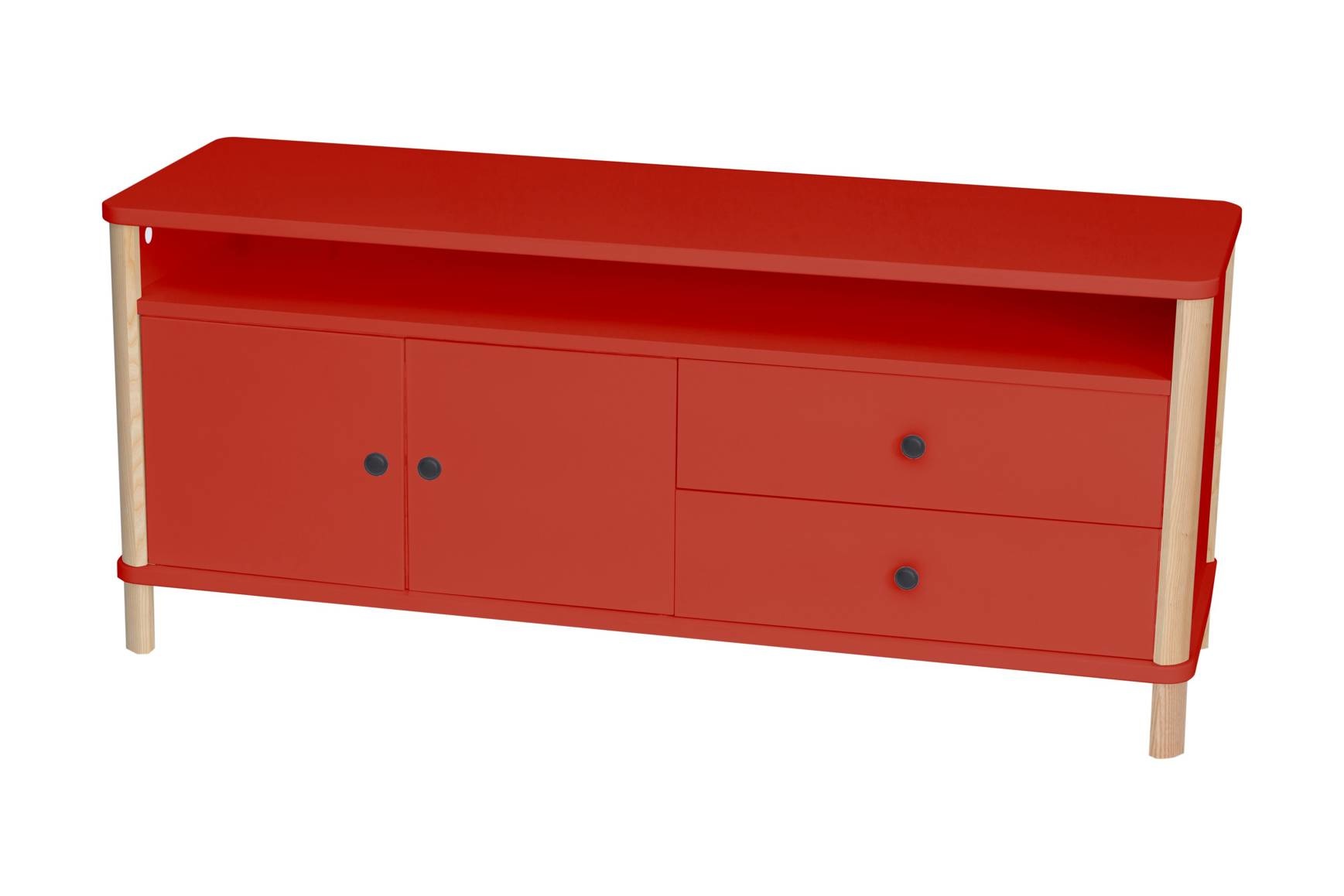 Ashme TV meubel | Rood | 140cm breed | FSC gecertificeerd