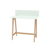 Ashwood Schrijftafel Luka - Essenhout Poten - 85cm Breedte - Vluchtige Munt Kleur